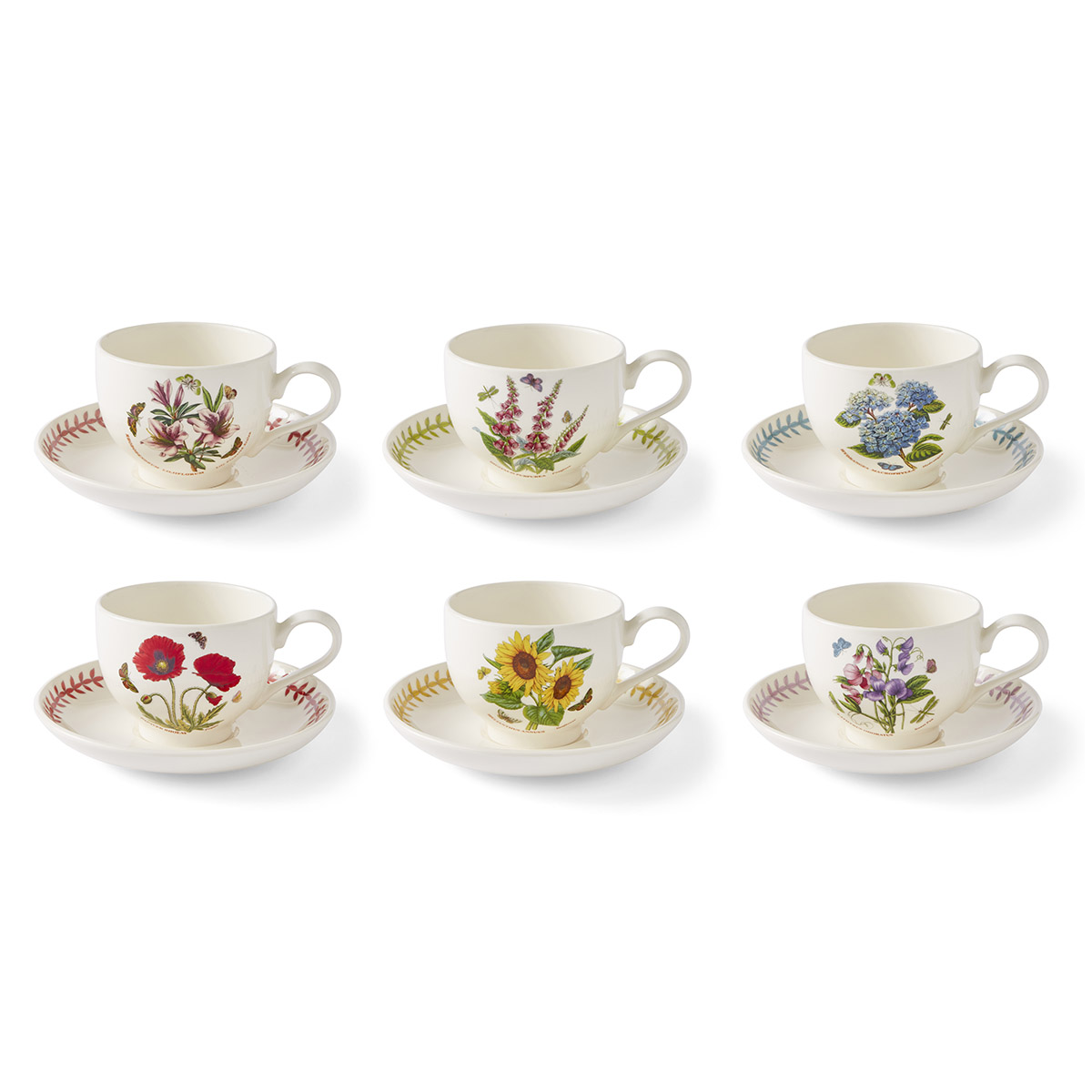 Botanic Garden Meadow Breakfast Cup & Saucer Set of 6 image number null